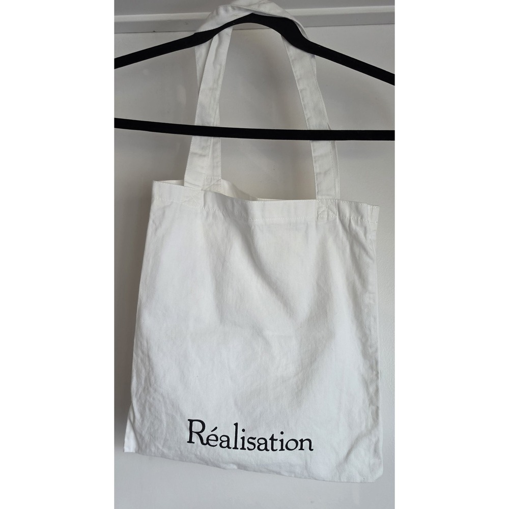 Réalisation Par Tote Bag White Canvas Women's 13in